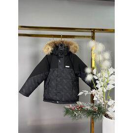 Курка дитяча зимова на хлопчика 8852 black р.110-134 "Delfinka" недорого оптом від прямого постачальника