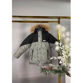 Курка дитяча зимова на хлопчика 8852 l.grey р.110-134 "Delfinka" недорого оптом від прямого постачальника