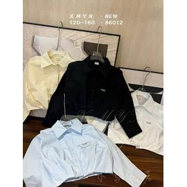 Фотография Рубашка детская на девочку 86012 black р.120-160 "Delfinka" недорого оптом от прямого поставщика