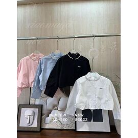 Фотография Рубашка детская на девочку 86022 l.blue р.120-160 "Delfinka" недорого оптом от прямого поставщика