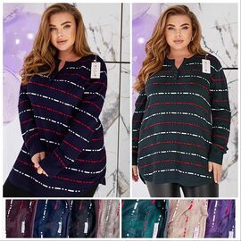 Фотография Свитер женский 972-1 mix р.56 "FIESTA" недорого оптом от прямого поставщика