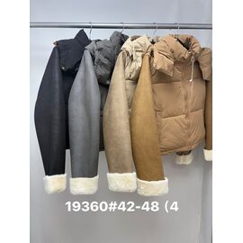 Фотография Куртка женская демисезонная 19360 beige р.42-48 "Jacket" недорого оптом от прямого поставщика