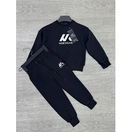 Фотография Костюм детский спортивный на мальчика 222-1M black-white р.4-8 "MirWear kids" недорого оптом от прямого поставщика