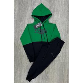 Фотография Костюм детский спортивный на мальчика 254-1 black-green р.4-8 "MirWear kids" недорого оптом от прямого поставщика