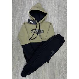 Фотография Костюм детский спортивный на мальчика 254-1 black-khaki р.4-8 "MirWear kids" недорого оптом от прямого поставщика