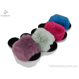 Фотография Тапки женские для дома зима 503-1 mix (12 пар р.36-41) "Acorus" недорого оптом от прямого поставщика