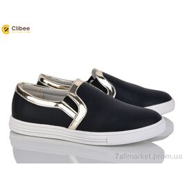 Фотография Слипоны детские без шнурков Весна/осень D393  black (6 пар р.31-36) "Clibee" недорого оптом от прямого поставщика