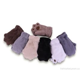 Фотография Варежки для женщин Зима M21-02 лапка (норка) mix (12 шт. р.сетка One size) "TUZZI" недорого оптом от прямого поставщика