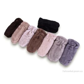 Фотография Варежки для женщин Зима M25-108 (норка) mix (12 шт. р.сетка One size) "TUZZI" недорого оптом от прямого поставщика
