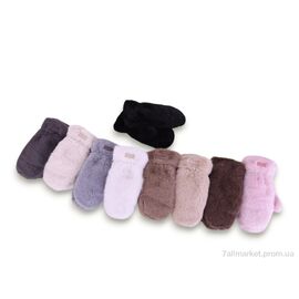 Фотография Варежки детские Зима M24-63 (норка) mix (12 шт. р.сетка 8-12) "TUZZI" недорого оптом от прямого поставщика