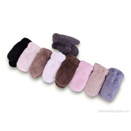 Фотография Варежки детские Зима M24-71 (норка) mix (12 шт. р.сетка 8-12) "TUZZI" недорого оптом от прямого поставщика