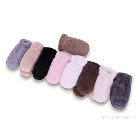 Фотография Варежки детские Зима M24 (норка) mix (12 шт. р.сетка 8-12) "TUZZI" недорого оптом от прямого поставщика