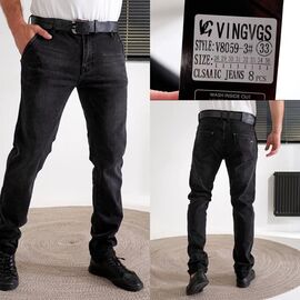 Фотография Джинсы мужские V8059-3 black р.28-36 "Vingvgs" недорого оптом от прямого поставщика