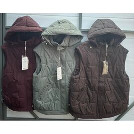 Фотография Жилетка женская JL512 wine р.50-58 "FLORA" недорого оптом от прямого поставщика