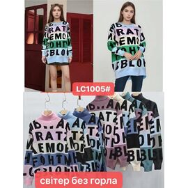 Фотография Свитер женский LC1005 mix р.46-50 "FLORA" недорого оптом от прямого поставщика