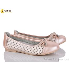 Фотография Балетки детские на девочку Лето D53 pink (6 пар р.31-36) "Clibee" недорого оптом от прямого поставщика