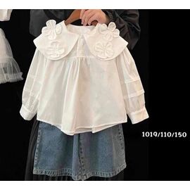 Блузка дитяча на дівчинку 1019 white р.110-150 "Baykush" недорого оптом від прямого постачальника