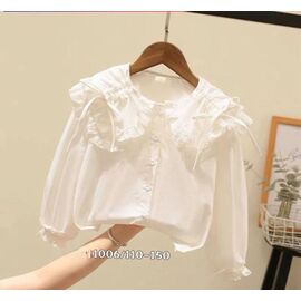 Блузка дитяча на дівчинку 1006 white р.110-150 "Baykush" недорого оптом від прямого постачальника