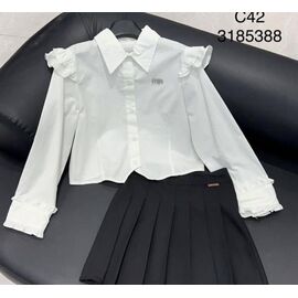 Фотография Рубашка детская на девочку 42 white р.120-170 "Baykush" недорого оптом от прямого поставщика