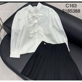 Фотография Блузка детская на девочку 163 white р.120-170 "Baykush" недорого оптом от прямого поставщика