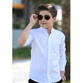 Фотография Рубашка детская на мальчика B388 white р.11-16 "Baykush" недорого оптом от прямого поставщика