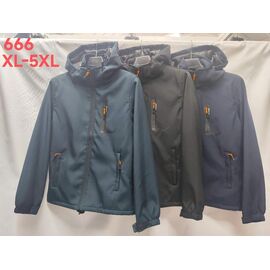 Фотография Ветровка мужская 666 black р.XL-5XL "Lina" недорого оптом от прямого поставщика