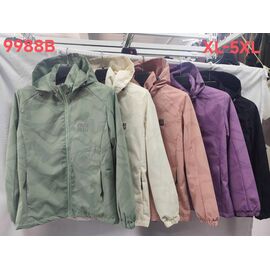 Фотография Ветровка женская 9988B purple р.XL-5XL "Lina" недорого оптом от прямого поставщика