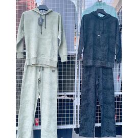 Костюм спортивний жіночий теплий P223 black р.42-50 "Phi Hung" недорого оптом від прямого постачальника