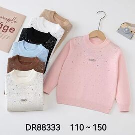 Фотография Свитер детский на девочку 88333 beige р.4-8 "Фунтик" недорого оптом от прямого поставщика