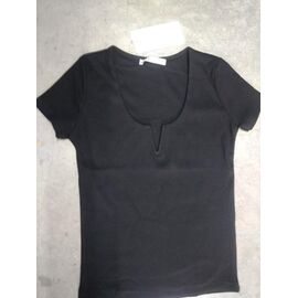 Фотография Футболка женская DM136 black р.S-L "Dream" недорого оптом от прямого поставщика