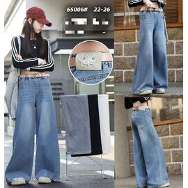 Фотография Джинсы детские на девочку 65006 navy р.6-10 "Фунтик" недорого оптом от прямого поставщика