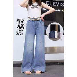 Фотография Джинсы детские на девочку 65131 l.blue р.11-15 "Фунтик" недорого оптом от прямого поставщика