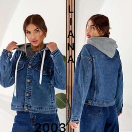 Фотография Куртка женская демисезонная 2003 blue р.S-3XL "Liana Denim" недорого оптом от прямого поставщика