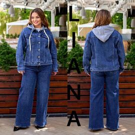 Фотография Костюм женский 2004-1 blue р.L-5XL "Liana Denim" недорого оптом от прямого поставщика