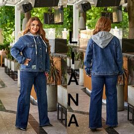 Фотография Костюм женский 2005-1 blue р.2XL-7XL "Liana Denim" недорого оптом от прямого поставщика