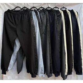 Штани спортивні чоловічі S1027 black-black р.46-54 "Shon" недорого оптом від прямого постачальника