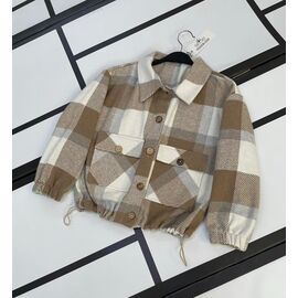 Сорочка дитяча на дівчинку IB576 khaki-white р.134-158 "iBamBino" недорого оптом від прямого постачальника