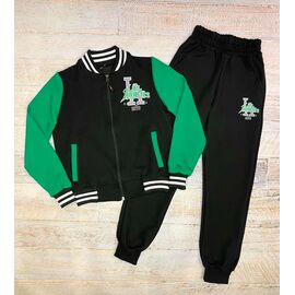 Костюм дитячий спортивний на хлопчика 2509 black-green р.134-158 "LIMA SPORT" недорого оптом від прямого постачальника