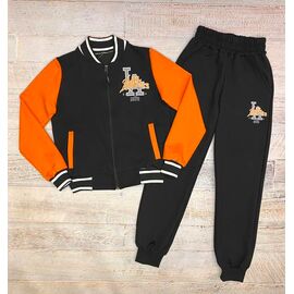 Костюм дитячий спортивний на хлопчика 2509 black-orange р.134-158 "LIMA SPORT" недорого оптом від прямого постачальника