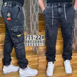Фотография Джинсы мужские 711-22 blue р.29-38 "God Baron" недорого оптом от прямого поставщика