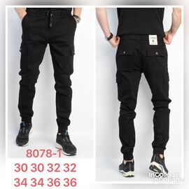 Штани чоловічі утеплені 8078-1 black р.30-36 "God Baron" недорого оптом від прямого постачальника