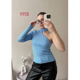 Фотография Свитер женский 1113 l.blue р.42-46 "FSN" недорого оптом от прямого поставщика