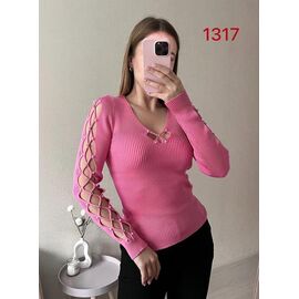 Фотография Свитер женский 1317 pink р.42-46 "FSN" недорого оптом от прямого поставщика