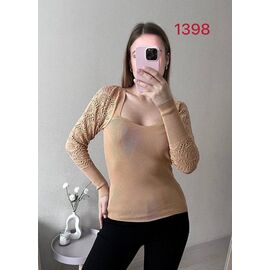 Фотография Свитер женский 1398 beige р.42-46 "FSN" недорого оптом от прямого поставщика