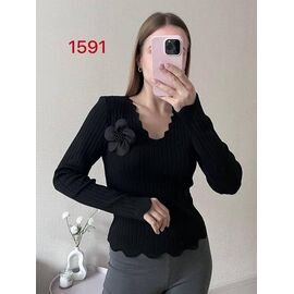 Светр жіночий 1591 black р.42-46 "FSN" недорого оптом від прямого постачальника