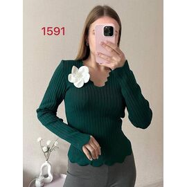 Светр жіночий 1591 d.green р.42-46 "FSN" недорого оптом від прямого постачальника
