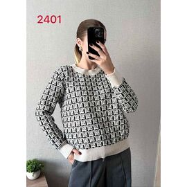 Светр жіночий 2401 beige-black р.42-46 "FSN" недорого оптом від прямого постачальника
