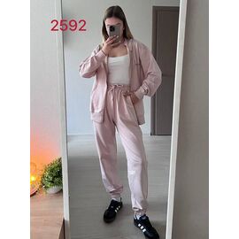 Костюм спортивний жіночий теплий 2592 beige р.46-52 "FSN" недорого оптом від прямого постачальника