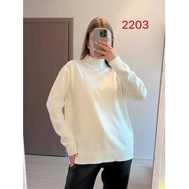 Светр жіночий 2203 white р.46-52 "FSN" недорого оптом від прямого постачальника