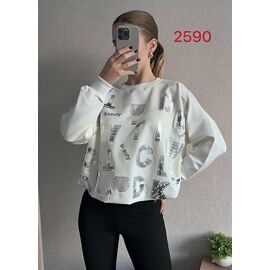 Светр жіночий 2590 white р.46-52 "FSN" недорого оптом від прямого постачальника